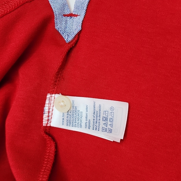 TOMMY HILFIGER POLO SHIRT, RED SIZE LARGE (L) - Picture 11 of 12